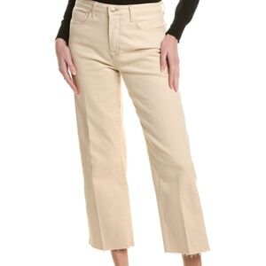L'agence Wanda High-rise Crop wide leg Jeans, French Vanilla Coated Jeans, NWT
